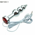 Zerosky Electric Shock Anal Plug Sex Toys for Women Electro Sex Anal Beads Steel Butt Plug Physical Therapy Equipment Massager