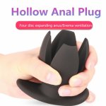 Anus Expander Sex Product 4 petals Hollow Power Anal Dilator Silicone Anal Plug Massage Butt Plug Sex Toys For Men Woman Gay