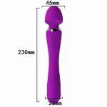 Dual head vibration Rabbit Vibrator sex toys for woman Clitoris stimulator Magic wand massager AV stick Adult toys for couples