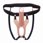 Strap on dildo silicone hollow dildo penis sleeve lesbian sex toys for women men gay strapless strapon soft dildos cock sleeve