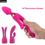 3 Point Vibrators for Women G Spot Clitoris Anal Dildo Vibrator Set Sex Toys for Woman Masturbator 5 Mode 3 Speeds Erotic Toys