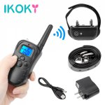 IKOKY Electric Shock Penis Ring Neck Collar Electro Stimulation Remote Control Ball Ring Vibrating Sex Toys for Couples