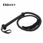 Thierry fetish PU Leather long Whip for Couples flirting slave Spanking sex toys Bdsm Adult games Flogger Bondage  