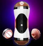 Hot Sex Shop Dual channel Anal Vaginal Mouth Pussy 3D Tooth throat Male Masturbator for man masturbation cup Realistic Simulate.