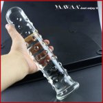 Pyrex glass dildo fake penis crystal anal beads butt plug prostate massager g-spot female masturbation Sex toys for women men