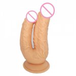 HOWOSEX Double Dildo with Suction Cup soft Dildos Double Penetration For Both Vagina Anal Dildo Realistic Woman Sex Toy