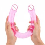 ORGART 19 Inch Silicone Large Horse Dildo Realistic Jelly Long Double Ended Dildo Huge Cock Artificial Penis  Lesbian Sex Toys