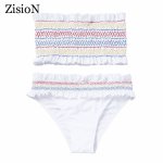 ZisioN Sexy Bandeau Bikinis Women Swimsuit Folds Swimwear 2018 Brazilian Swimming Suits Bikini Set Lace Bathing Suits Monokini