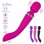 Orissi, ORISSI 10 Speed Rechargeable Magic Wand Vibrator Body Massage G-spot Clitorial Stimulation Dual Vibrator Sex Toy For Women