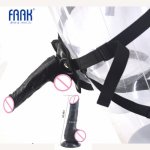 FAAK Cheap strapon harness dildo strap on penis suction cup adjustable belt sex toys for women couple flirting sex products 